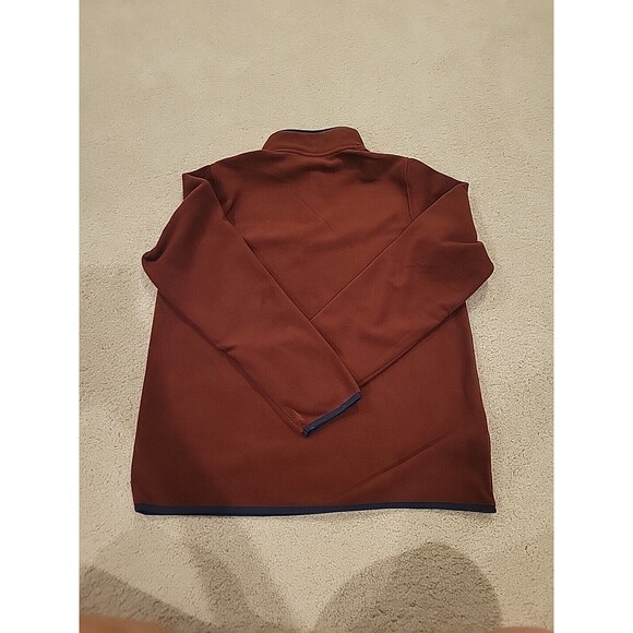 32 Degrees Heat Men’s ¼ Quarter Snap Fleece Pullover, Size Medium, Rust Brown - Picture 2 of 7